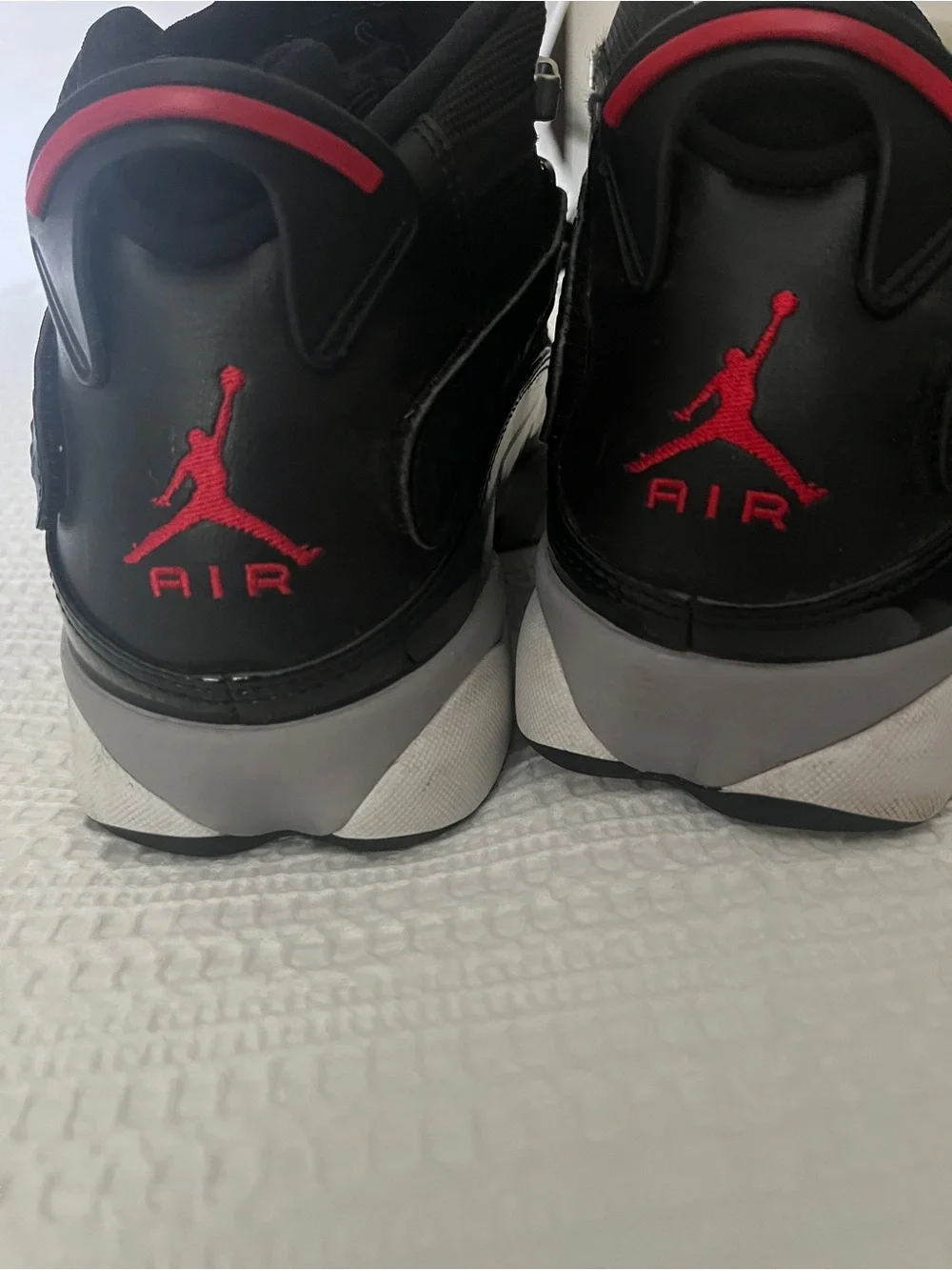 Nike Air Jordan 6 Rings Men's Basketball Shoes - Black/Red size 12